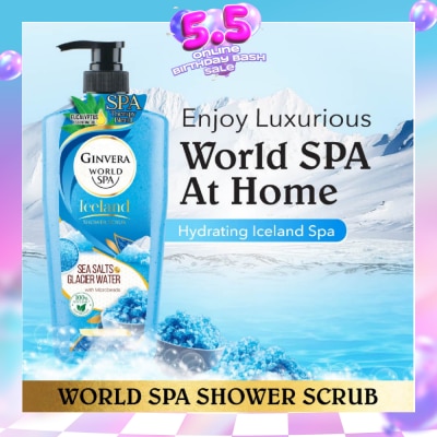 GINVERA - World Spa Swiss Shower Scrub Glacier Water & Sea Salts 750ml