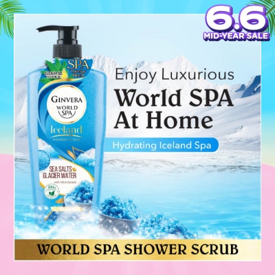 GINVERA World Spa Swiss Shower Scrub Glacier Water & Sea Salts 750ml