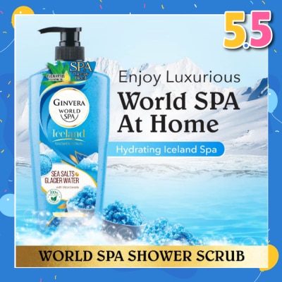 GINVERA World Spa Swiss Shower Scrub Glacier Water & Sea Salts 750ml