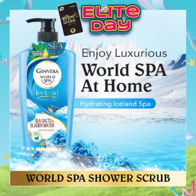 GINVERA - World Spa Swiss Shower Scrub Glacier Water & Sea Salts 750ml