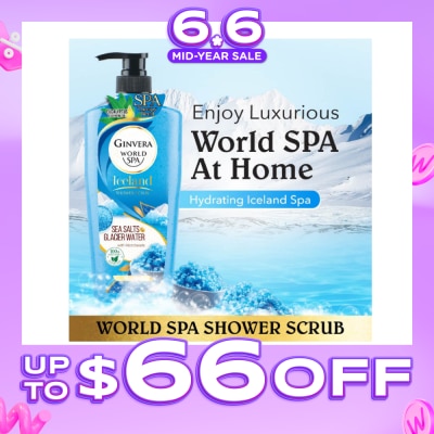 GINVERA - World Spa Swiss Shower Scrub Glacier Water & Sea Salts 750ml