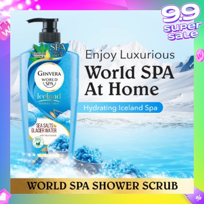 GINVERA World Spa Swiss Shower Scrub Glacier Water & Sea Salts 750ml