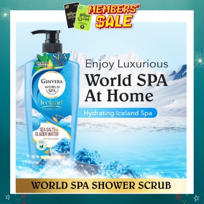 GINVERA - World Spa Swiss Shower Scrub Glacier Water & Sea Salts 750ml