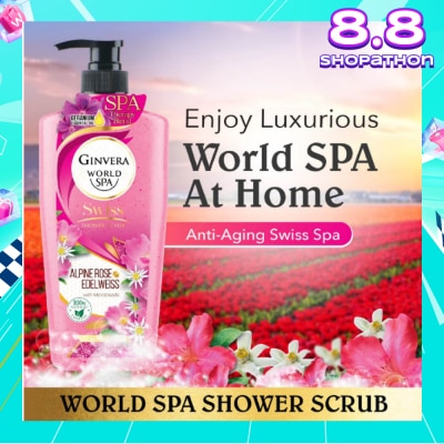 GINVERA World Spa Swiss Shower Scrub Alpine Rose & Edelweiss 750g