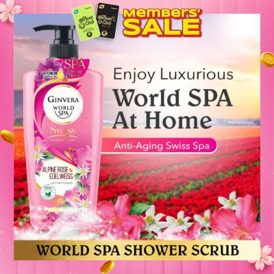 GINVERA World Spa Swiss Shower Scrub Alpine Rose & Edelweiss 750g