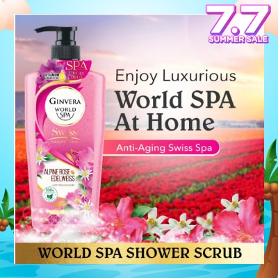 GINVERA World Spa Swiss Shower Scrub Alpine Rose & Edelweiss 750g