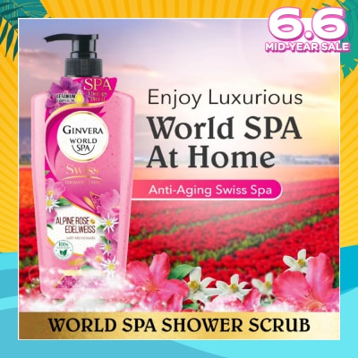 GINVERA World Spa Swiss Shower Scrub Alpine Rose & Edelweiss 750g
