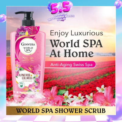 GINVERA - World Spa Swiss Shower Scrub Alpine Rose & Edelweiss 750g