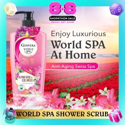 GINVERA - World Spa Swiss Shower Scrub Alpine Rose & Edelweiss 750g