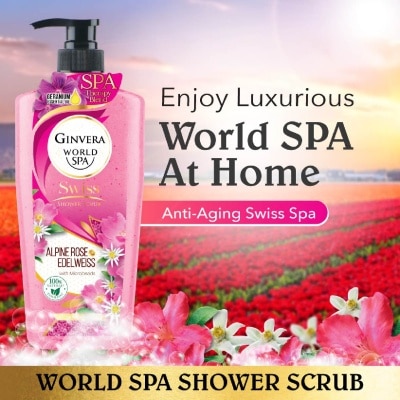 GINVERA World Spa Swiss Shower Scrub Alpine Rose & Edelweiss 750g