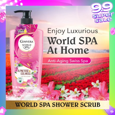 GINVERA World Spa Swiss Shower Scrub Alpine Rose & Edelweiss 750g