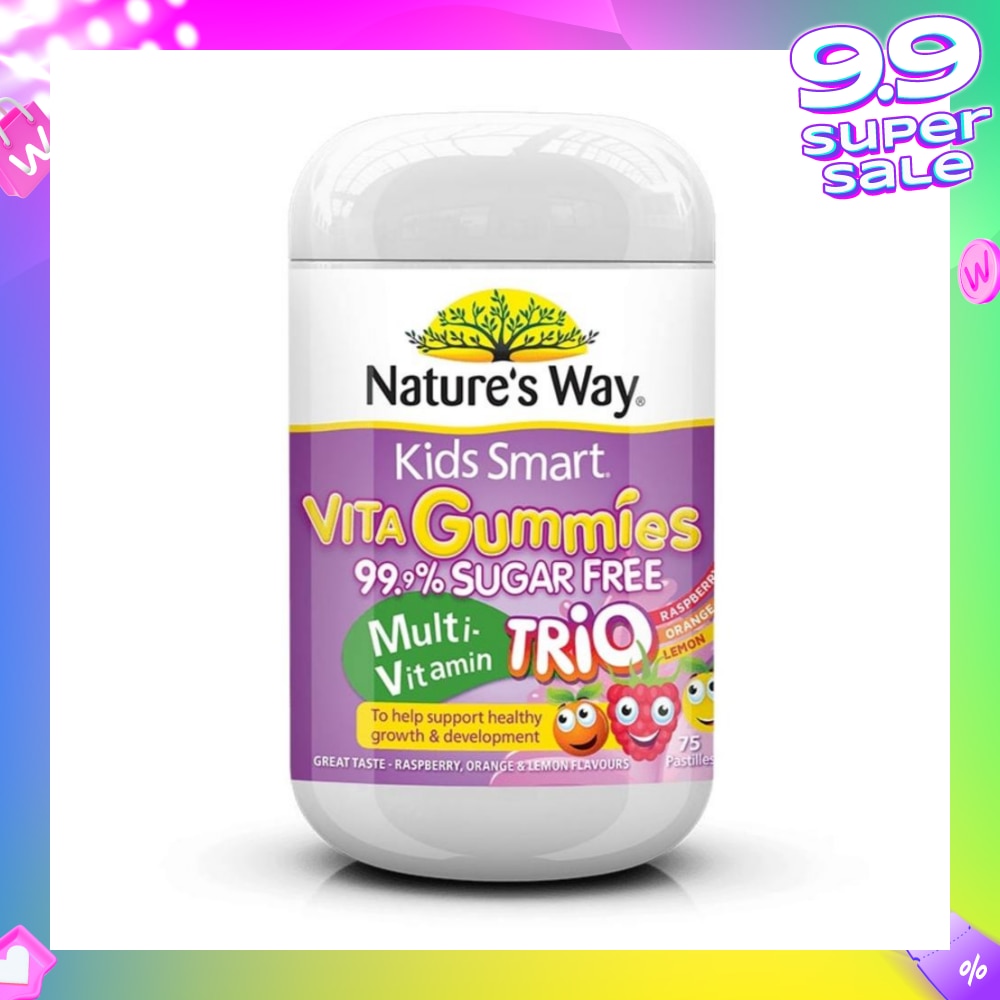 Kids Smart Vita Gummies Multi-Vitamin Trio Pastille Mixed Flavour 75s (Expiry: April`2026)