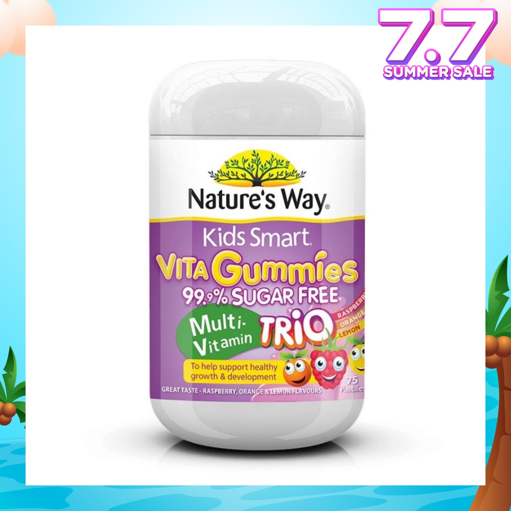 Kids Smart Vita Gummies Sugar Free Multi Trio 75 Pastilles