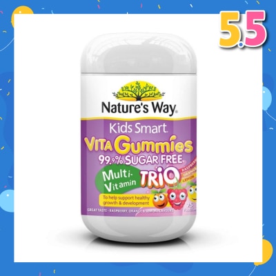 NATURES WAY Kids Smart Vita Gummies Sugar Free Multi Trio 75 Pastilles