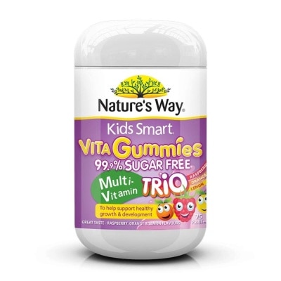 NATURES WAY Kids Smart Vita Gummies Sugar Free Multi Trio 75 Pastilles