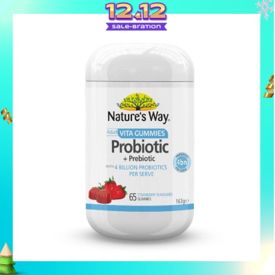 NATURES WAY Adult Gummies Probiotic Sugar Free (No Artificial Colours & Flavour) 65s