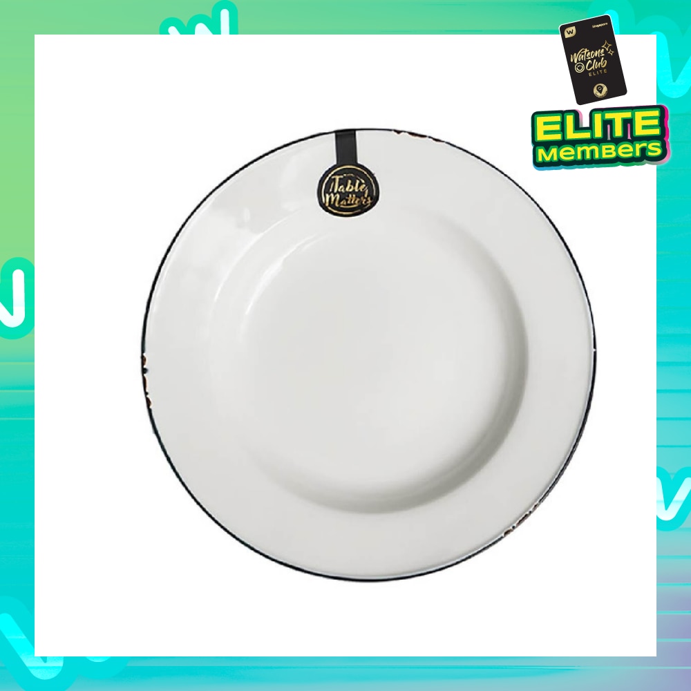 Enamel Blue 10 inch Dinner Plate EB40100 (Lead And Cadmium Free + Microwave + Oven + Dishwasher Safe) 0.67kg