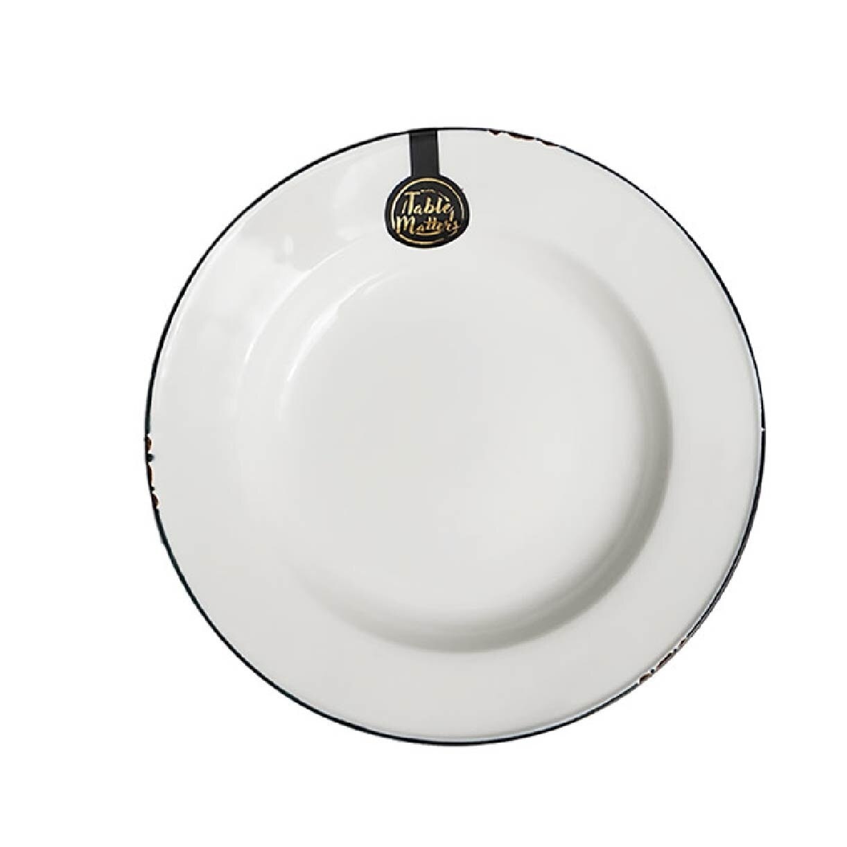 Enamel Blue 10 inch Dinner Plate EB40100 (Lead And Cadmium Free + Microwave + Oven + Dishwasher Safe) 0.67kg