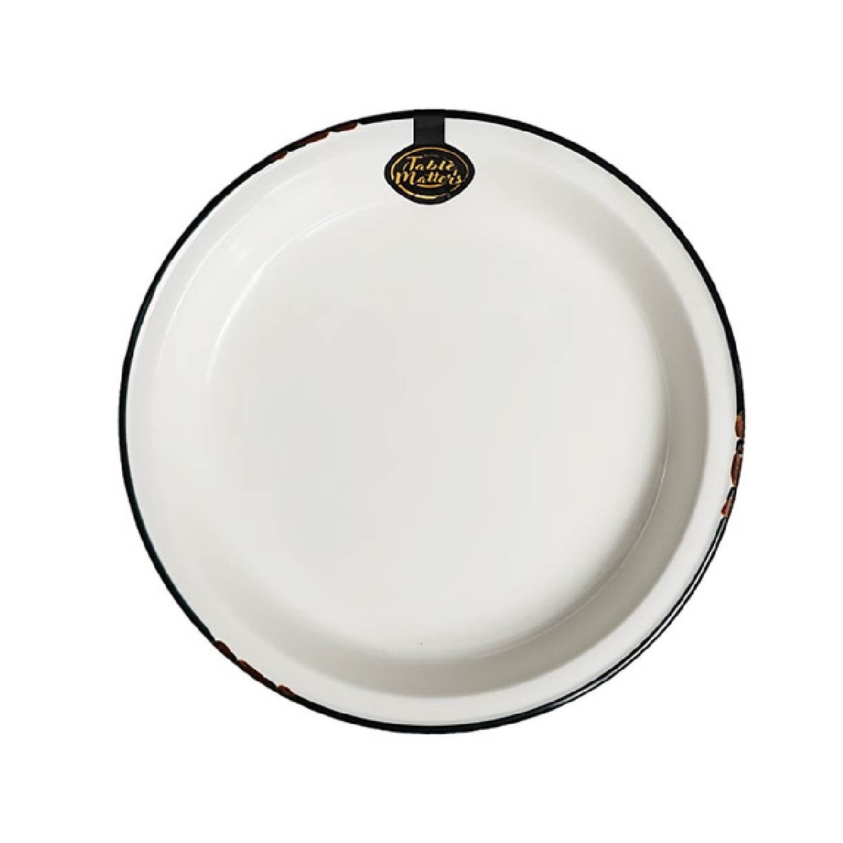Enamel Blue 8 inch Rice Plate EB40080 (Lead And Cadmium Free + Microwave + Oven + Dishwasher Safe) 0.51kg