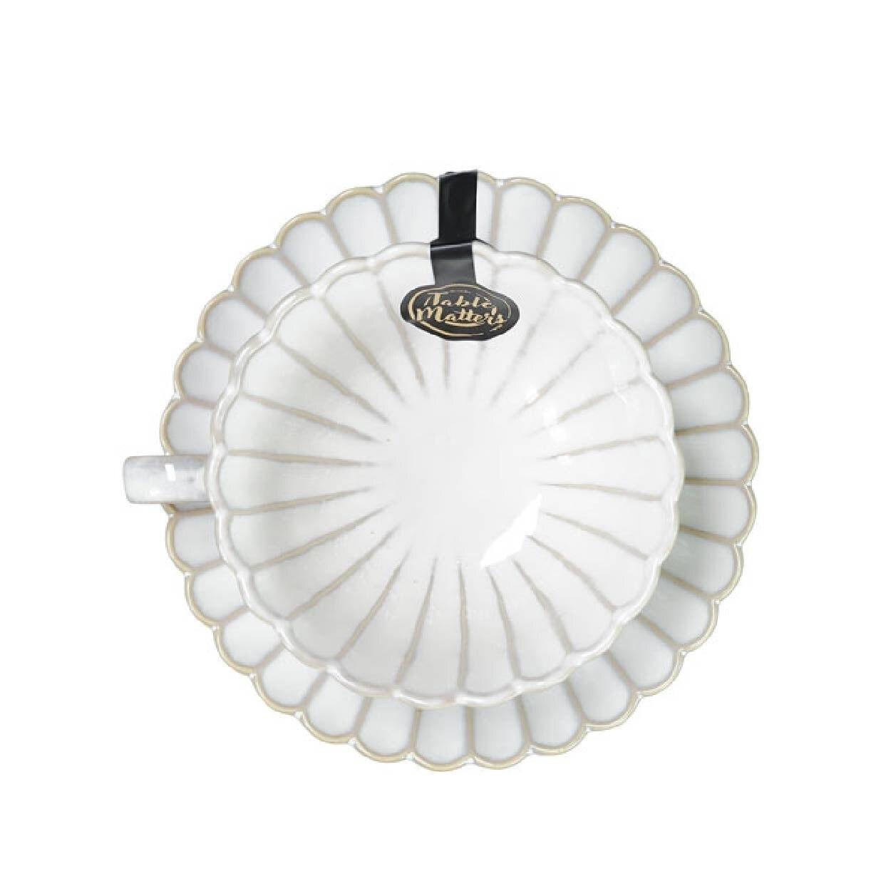 Tea Cup and Saucer WS06999 White Scallop 1s