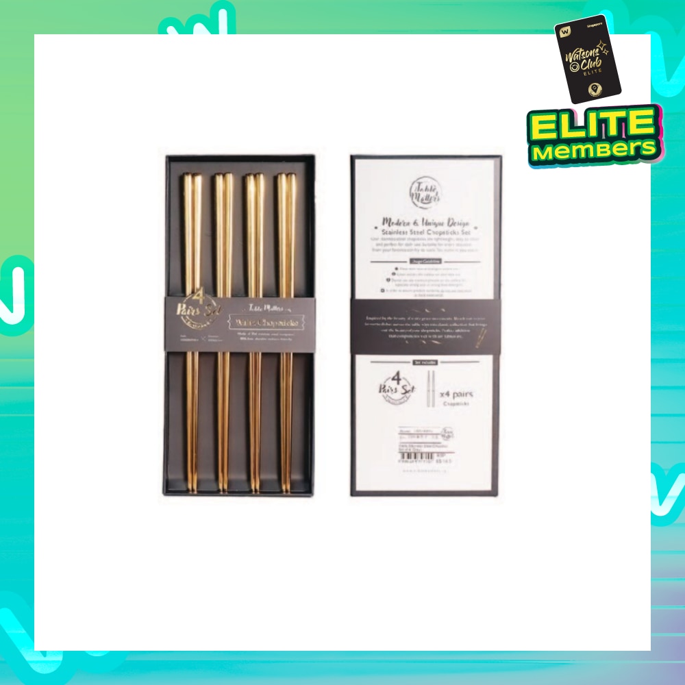 Waltz Stainless Steel Gold Chopstick USGD89004 (Set of 4) 1s