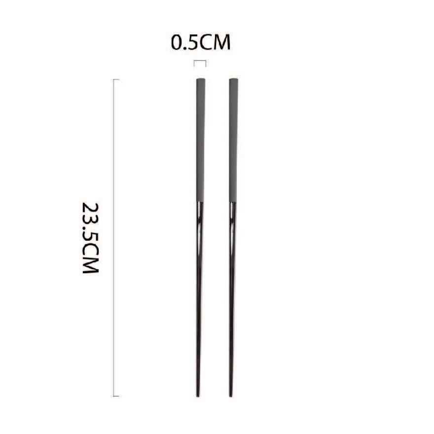 Waltz Stainless Steel Grey Chopstick USGY89004 (Set of 4) 1s