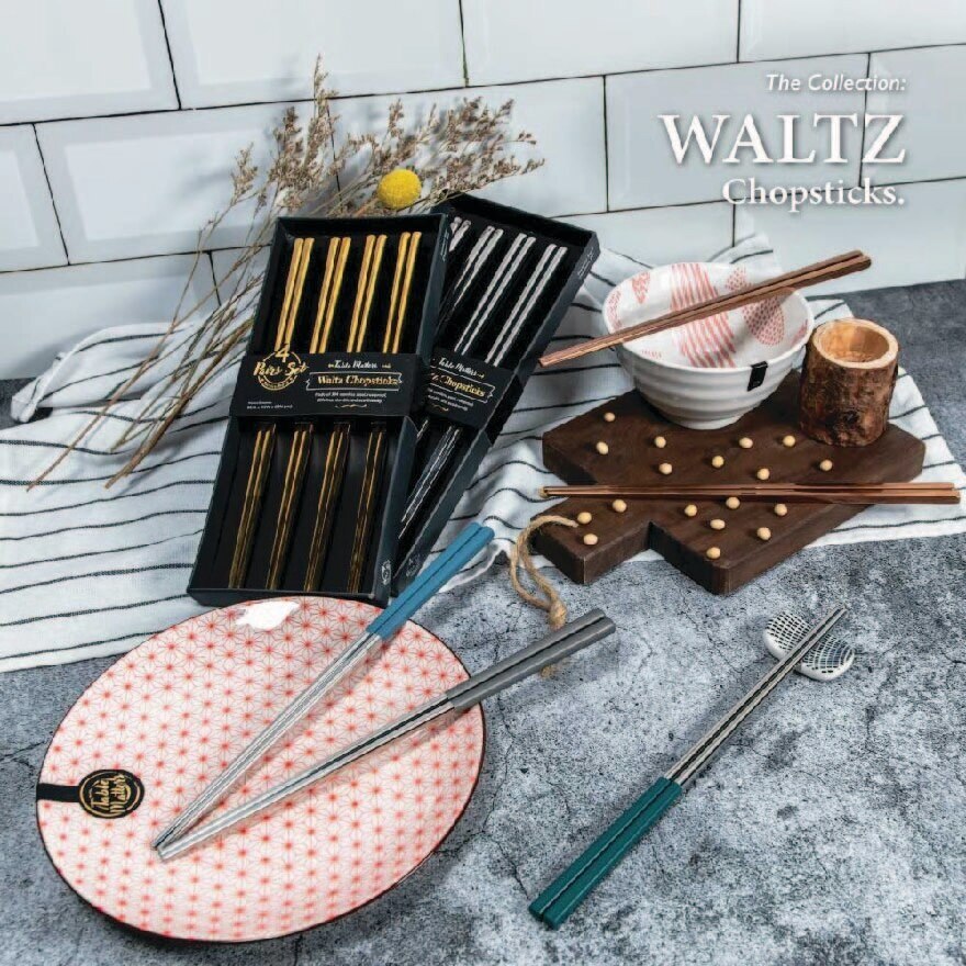 TABLE MATTERS Waltz Stainless Steel Rose Gold Chopstick USRG89004