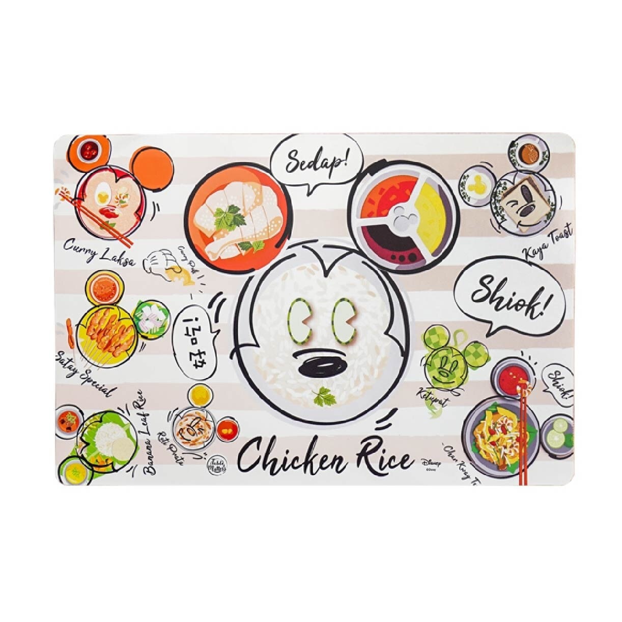 Mickey Food Hunts Rectangle PVC Foam Placemat PMSP863 Disney (Set of 2) 1s