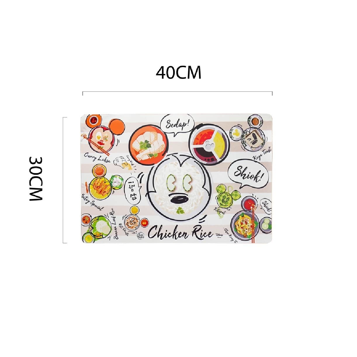 Mickey Food Hunts Rectangle PVC Foam Placemat PMSP863 Disney (Set of 2) 1s