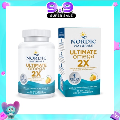 NORDIC NATURALS - Ultimate Omega 2X Omega 3 Fish Oil Softgel Lemon Flavour (For General Wellness Healthy Heart & Eyes) 60s image