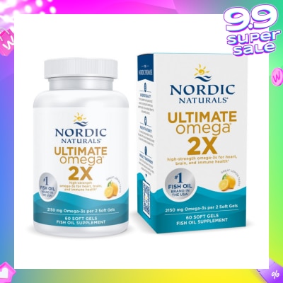 NORDIC NATURALS Ultimate Omega 2X Fish Oil Softgel Lemon Flavour 60s (Expiry: Feb`2026)