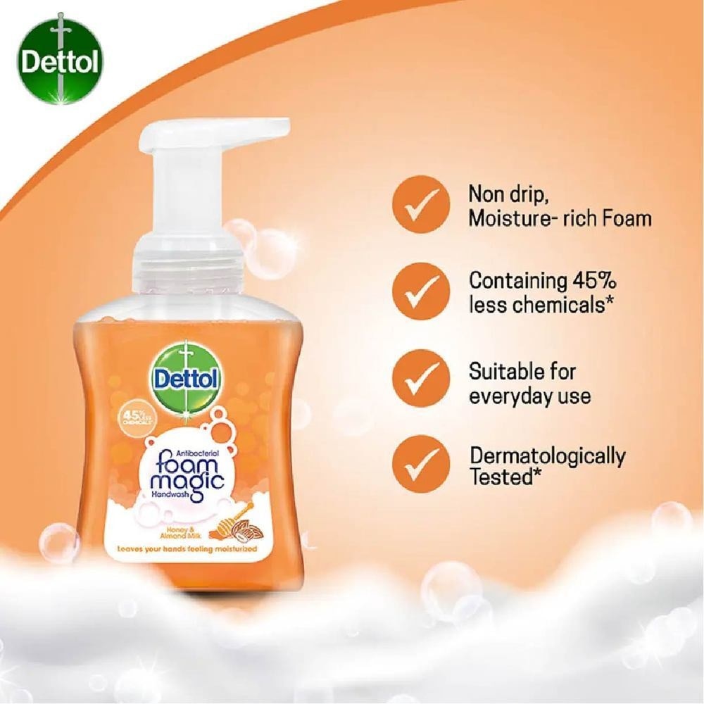 Anti-Bacterial Foaming Hand Wash Honey Milk (Kills 99.9% Germs) 250ml