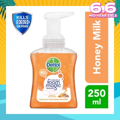 DETTOL Anti-Bacterial Foaming Hand Wash Honey Milk (Kills 99.9% Germs) 250ml
