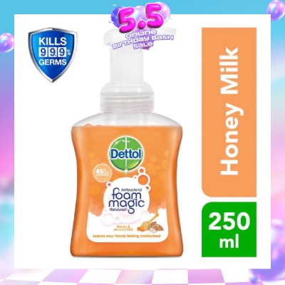 DETTOL - Anti-Bacterial Foaming Hand Wash Honey Milk (Kills 99.9% Germs) 250ml