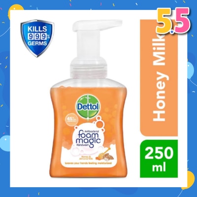 DETTOL Anti-Bacterial Foaming Hand Wash Honey Milk (Kills 99.9% Germs) 250ml