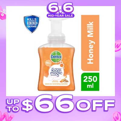 DETTOL - Anti-Bacterial Foaming Hand Wash Honey Milk (Kills 99.9% Germs) 250ml