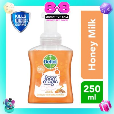 DETTOL - Anti-Bacterial Foaming Hand Wash Honey Milk (Kills 99.9% Germs) 250ml