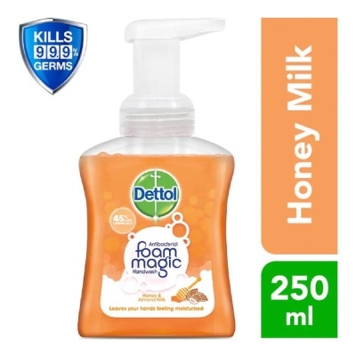 DETTOL Anti-Bacterial Foaming Hand Wash Honey Milk (Kills 99.9% Germs) 250ml