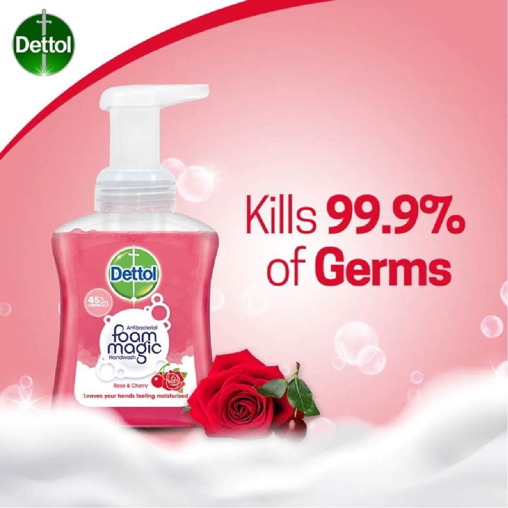 Anti-Bacterial Foaming Hand Wash Rose Cherry (Kills 99.9% Germs) 250ml