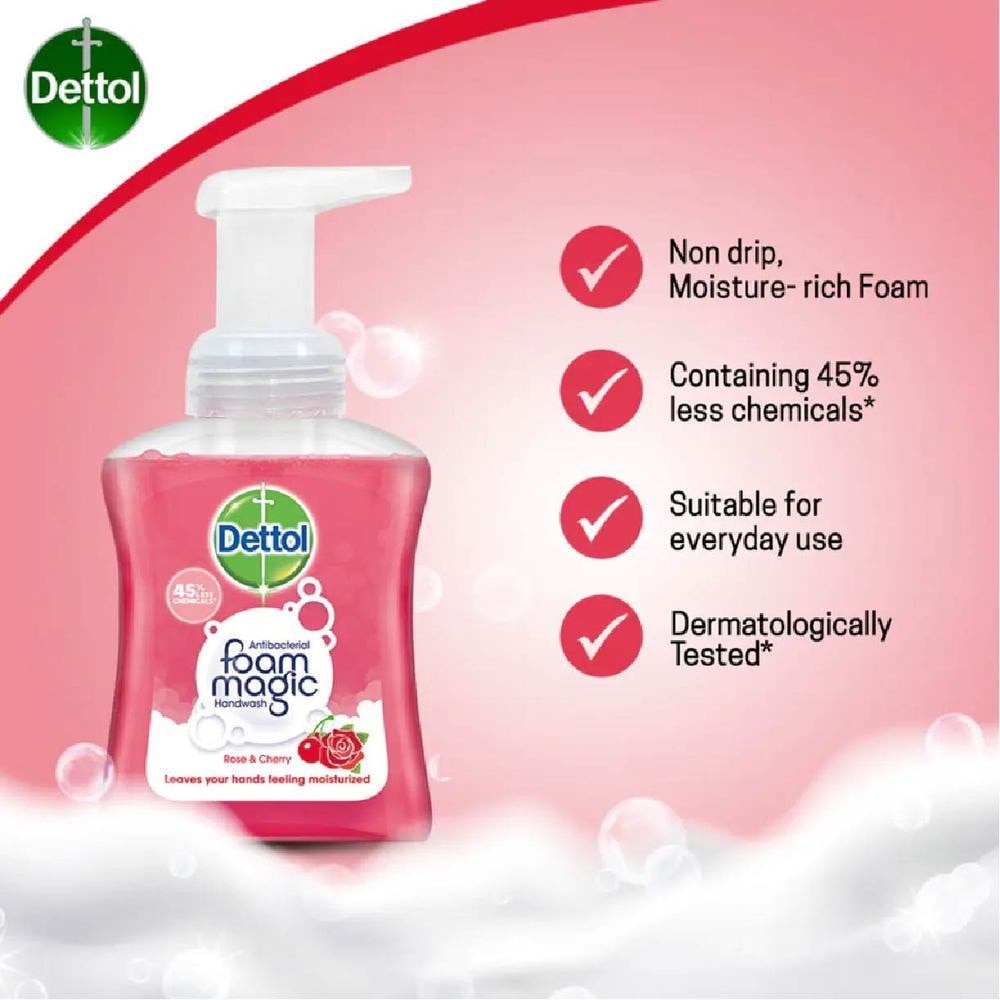 Anti-Bacterial Foaming Hand Wash Rose Cherry (Kills 99.9% Germs) 250ml