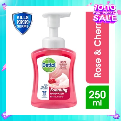 DETTOL Anti-Bacterial Foaming Hand Wash Rose Cherry (Kills 99.9% Germs) 250ml