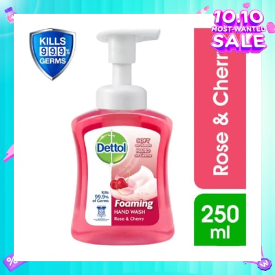 DETTOL Anti-Bacterial Foaming Hand Wash Rose Cherry (Kills 99.9% Germs) 250ml