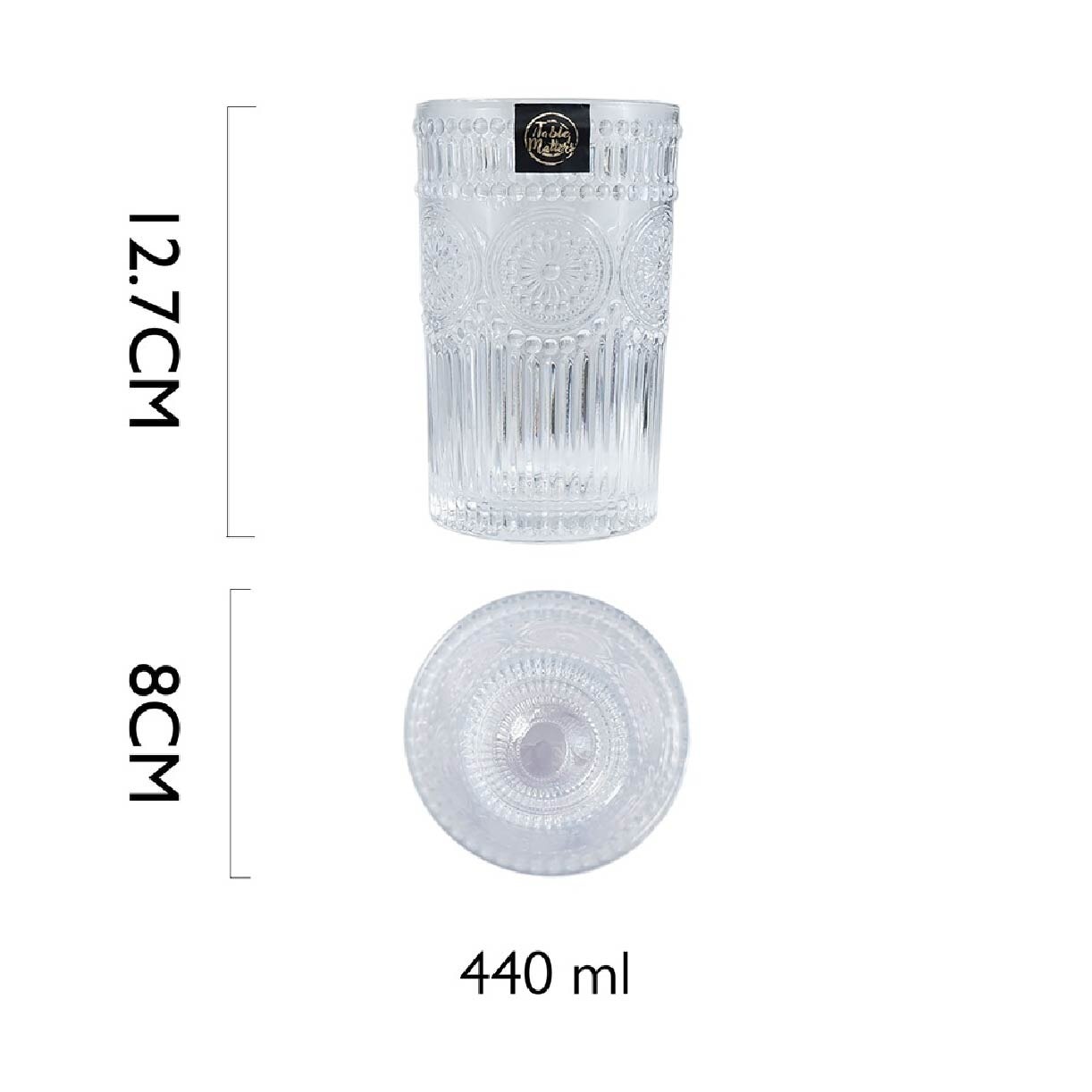 Taikyu Lace Drinking Glass 300ml CGLD33300 (Set of 2) 1s