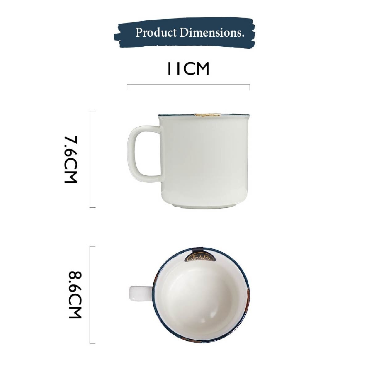 Enamel Blue Mug Large EB30350 0.27kg