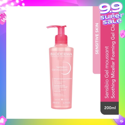 BIODERMA Sensibio Gel moussant Gentle Soothing Micellar Foaming Gel Cleanser (Sensitive Skin) 200ml