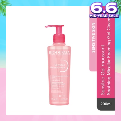 BIODERMA Sensibio Gel moussant Gentle Soothing Micellar Foaming Gel Cleanser (Sensitive Skin) 200ml