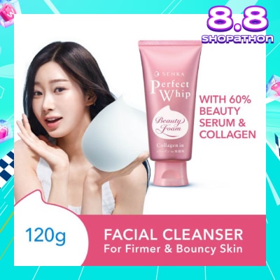 SENKA Perfect Whip Collagen-in Beauty Foam Facial Cleanser 120g