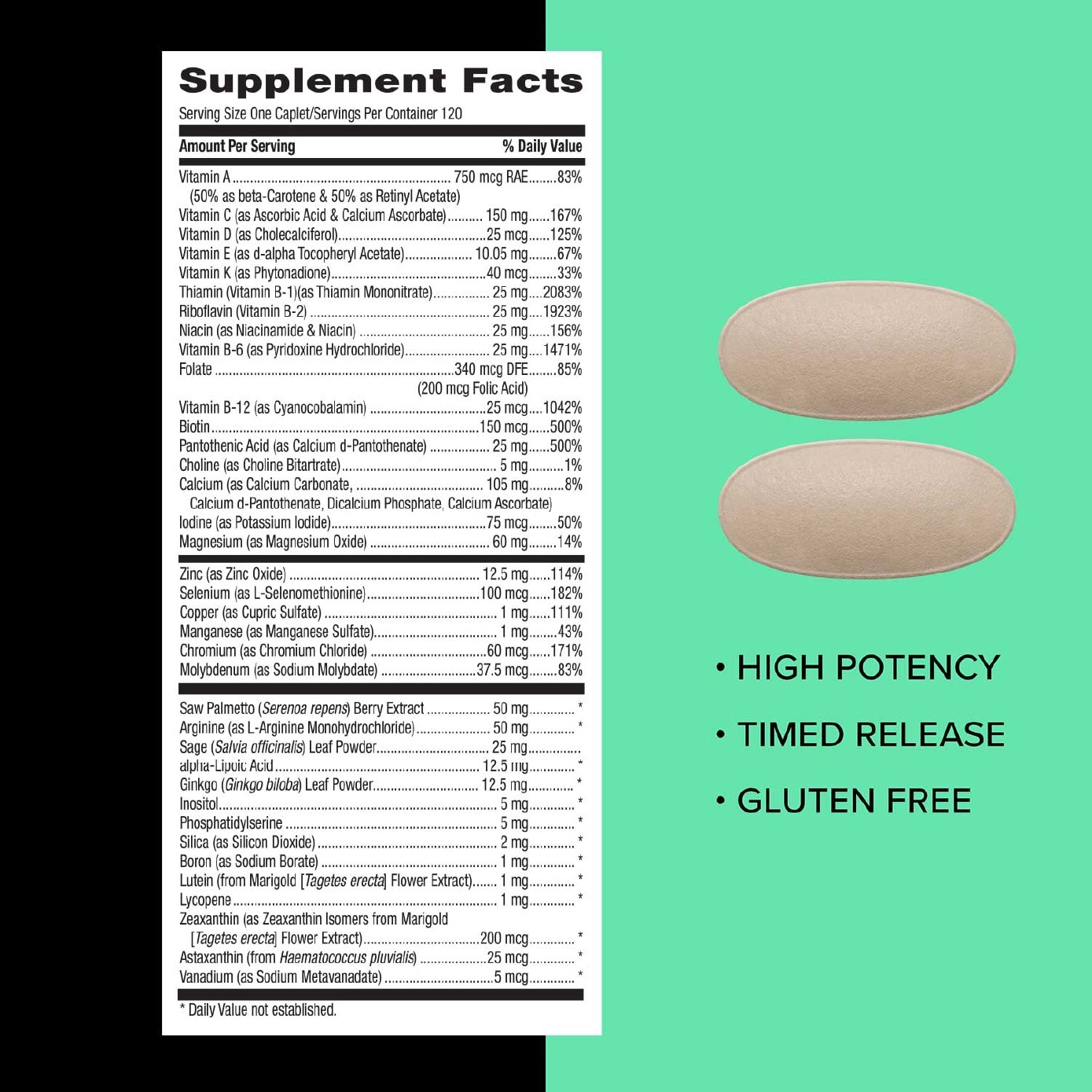 Mega Men® 50 Plus Multivitamin Timed Release Caplet 120s