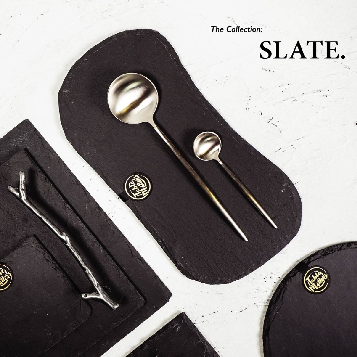 Scandi Slate Leaf Plate PSBL78280 1s