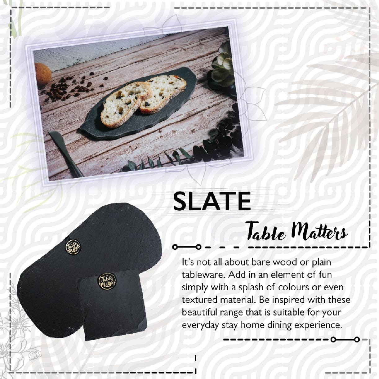 Scandi Slate Leaf Plate PSBL78280 1s